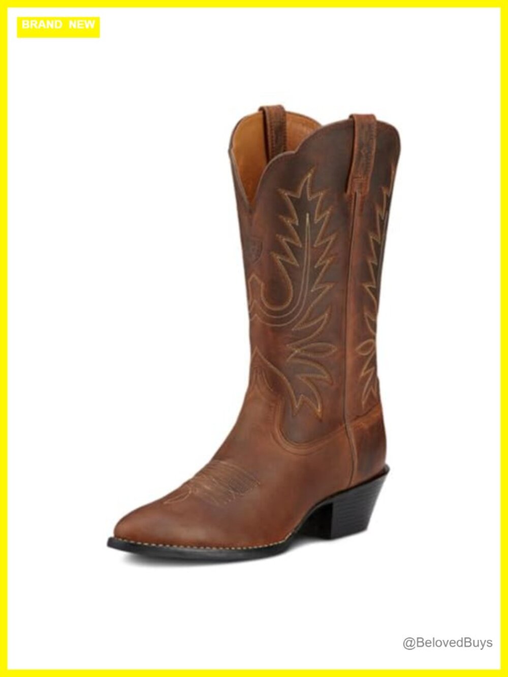 Ariat Women's Heritage Western Leather Cowboy Boots Pointed Toe Block Heel